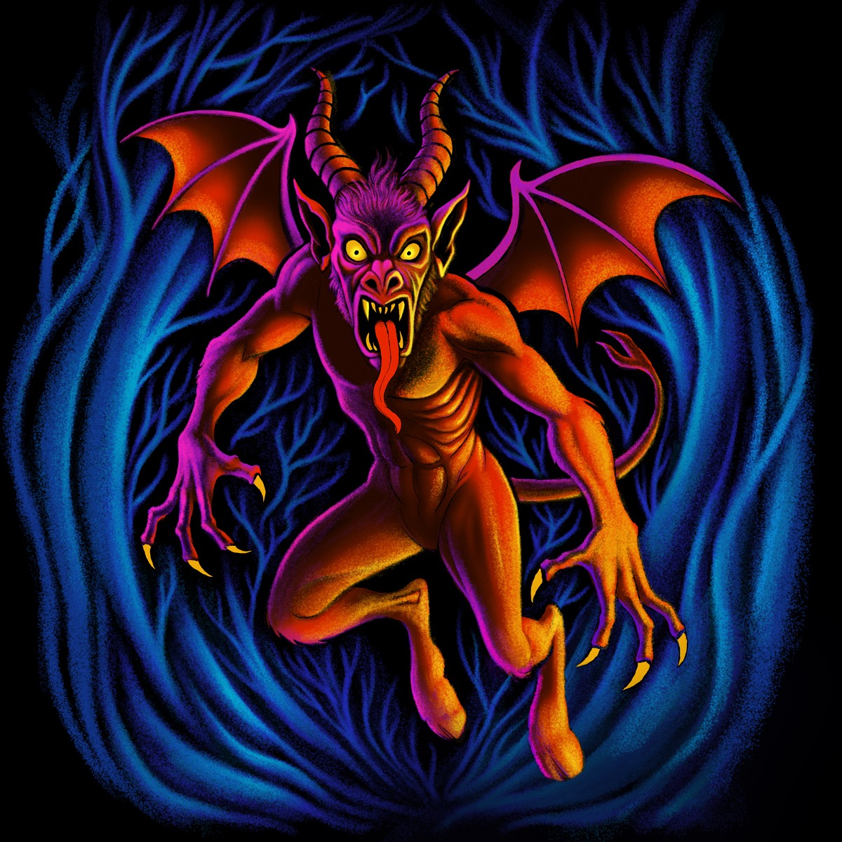 Jersey Devil illustration for Moonlit Monsters